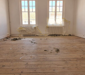 Parquet poncé à vitrifier